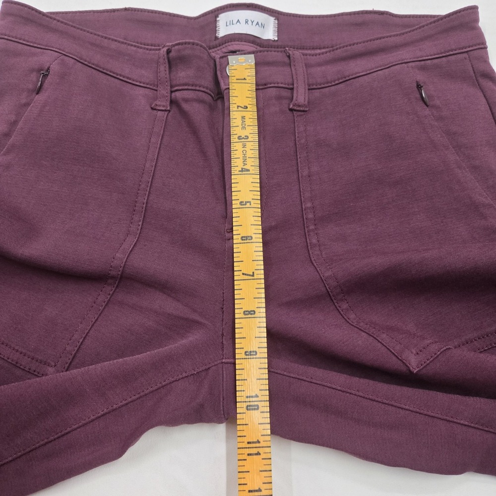 Lila Ryan Women's Pants Wine Colored Chino Straight Leg - Picture 11 of 15